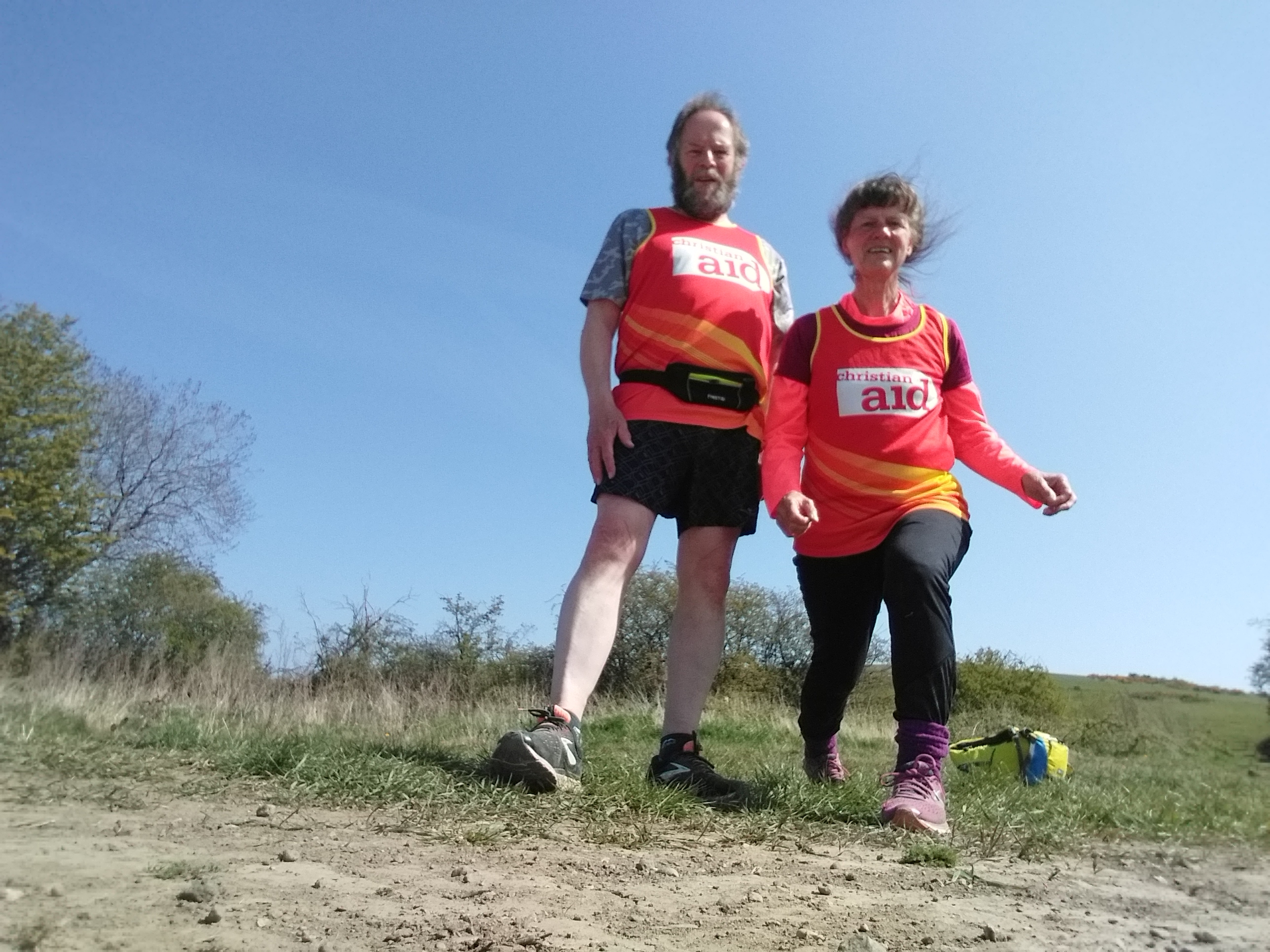 Ron and Shirley Forster out running